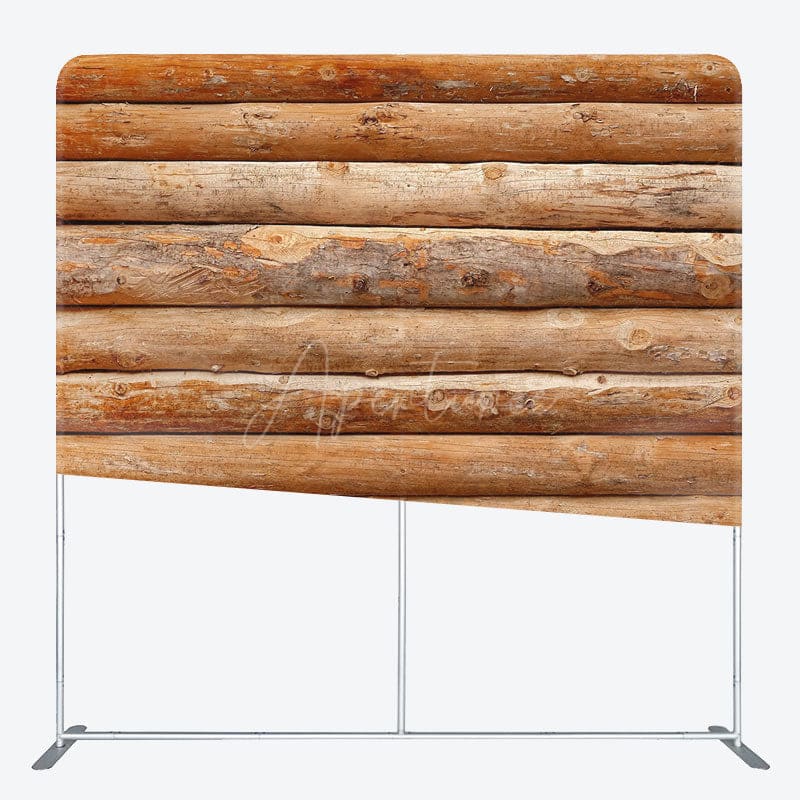 Aperturee - Aperturee Brown Wood Vibe Photography Square Tension Backdrop