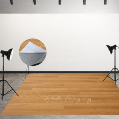 Aperturee - Aperturee Brown Wooden Pattern Fabric Floor Backdrop For Photo