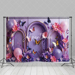 Aperturee - Aperturee Butterfly Girl Birthday Wedding Photography Backdrop