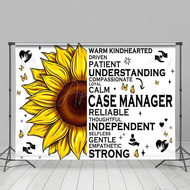 Aperturee - Aperturee Butterfly Sunflower Sweet Hearts And Hands Backdrop