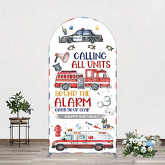 Aperturee - Aperturee Calling All Units Theme Happy Birthday Arch Backdrop