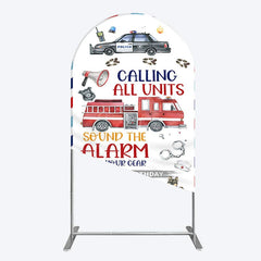 Aperturee - Aperturee Calling All Units Theme Happy Birthday Arch Backdrop