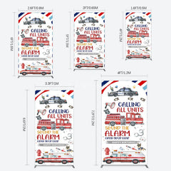 Aperturee - Aperturee Calling All Units Theme Happy Birthday Rectangle Backdrop