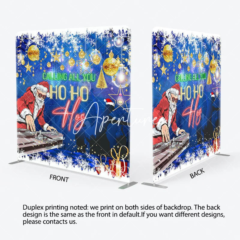 Aperturee - Aperturee Calling Ho Ho Hos Disco Santa Christmas Backdrop