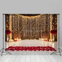 Aperturee - Aperturee Candlelight Lighed Glitter Valentines Day Backdrop