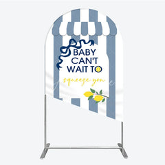 Aperturee - Aperturee Can’t Wait to Squeeze You Arch Backdrop Main Squeeze Lemon Themed Baby Shower Summer Citrus Party Decor