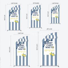 Aperturee - Aperturee Can’t Wait to Squeeze You Half Moon Arch Backdrop Main Squeeze Lemon Themed Baby Shower Summer Citrus Party Decor