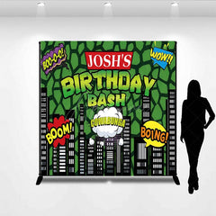 Aperturee - Aperturee Cartoon Modern Building Custom Birthday Backdrop