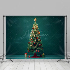 Aperturee - Aperturee Cartoon Starlit Sky Cute Christmas Holiday Backdrop