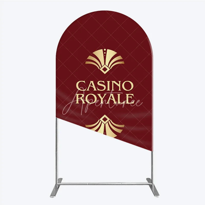 Aperturee - Aperturee Casino Royale Inspired Arch Backdrop James Bond 007 Themed Party Decor Art Deco Adult Birthday