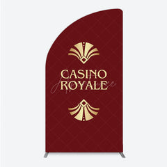 Aperturee - Aperturee Casino Royale Inspired Half Moon Arch Backdrop James Bond 007 Themed Party Decor Art Deco Adult Birthday