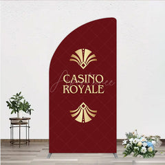 Aperturee - Aperturee Casino Royale Inspired Half Moon Arch Backdrop James Bond 007 Themed Party Decor Art Deco Adult Birthday