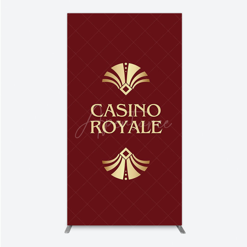 Aperturee - Aperturee Casino Royale Inspired Rectangle Backdrop James Bond 007 Themed Party Decor Art Deco Adult Birthday