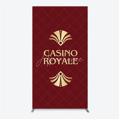 Aperturee - Aperturee Casino Royale Inspired Rectangle Backdrop James Bond 007 Themed Party Decor Art Deco Adult Birthday