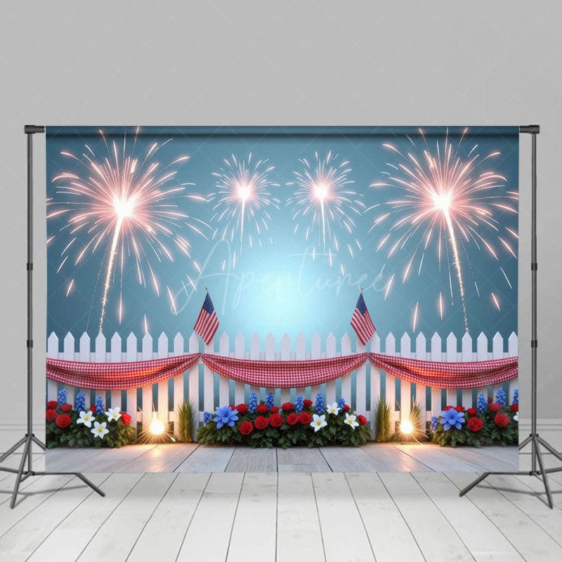 Aperturee - Aperturee Celebrate American Independence Day Photo Backdrop