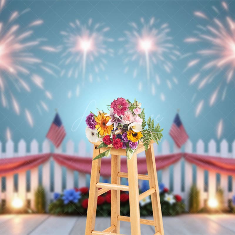 Aperturee - Aperturee Celebrate American Independence Day Photo Backdrop