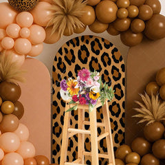 Aperturee - Aperturee Cheetah Boho Balloon Arch Sweet Wedding Backdrop