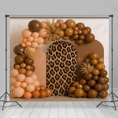 Aperturee - Aperturee Cheetah Boho Balloon Arch Sweet Wedding Backdrop