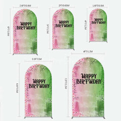 Aperturee - Aperturee Cherry Blossoms and Magic Castle Arch Backdrop Happy Birthday Princess Party Decoration