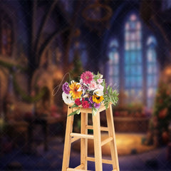 Aperturee - Aperturee Christmas Church Candles Holiday Photo Backdrop