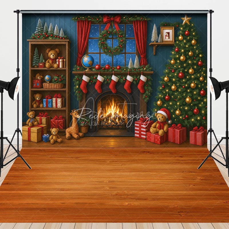 Aperturee - Aperturee Christmas Decor Sweet House Wood Combo Set Backdrop