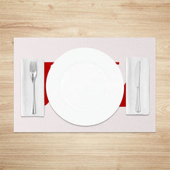 Aperturee - Aperturee Christmas Joy Set of 4 Placemats Holiday Wreath Design Elegant Red and Green Winter Table Mats
