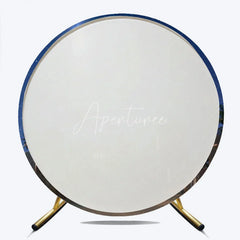 Aperturee - Aperturee Christmas Nativity Scene Round Backdrop Silent Night Holy Night Decoration Religious Starry Background