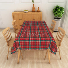 Aperturee - Aperturee Christmas Plaid Rectangle Tablecloth Red and Green Tartan Classic Traditional Holiday Table Cover