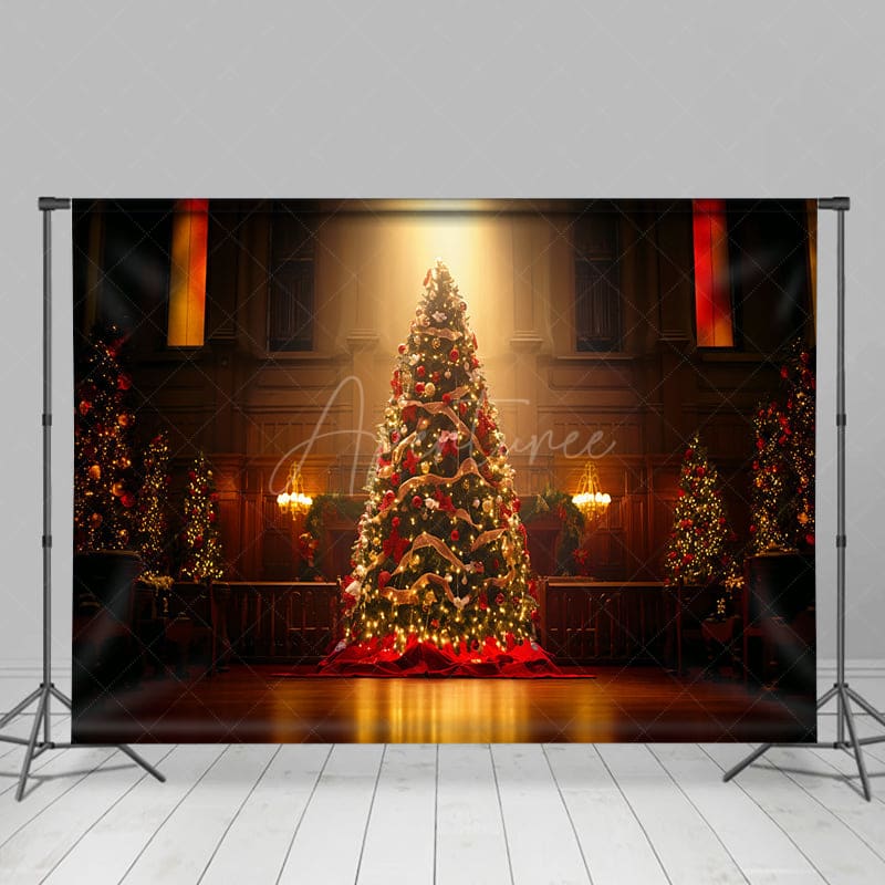 Aperturee - Aperturee Christmas Vibe Decoration Church Holiday Backdrop