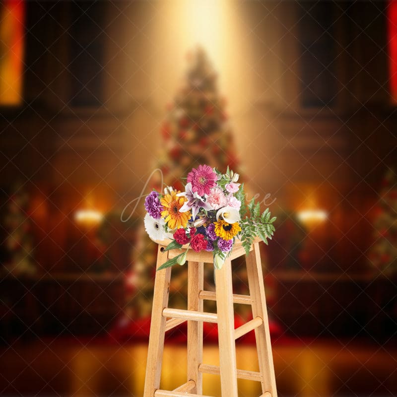 Aperturee - Aperturee Christmas Vibe Decoration Church Holiday Backdrop