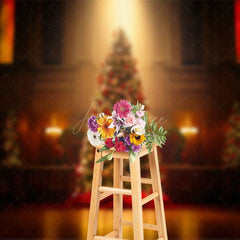 Aperturee - Aperturee Christmas Vibe Decoration Church Holiday Backdrop