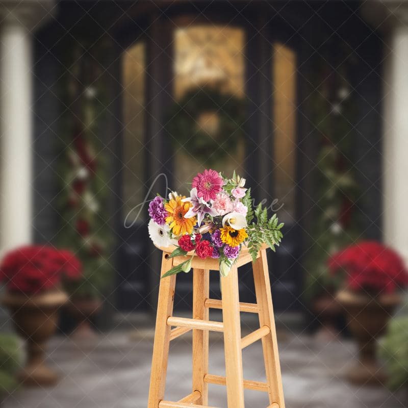 Aperturee - Aperturee Christmas Vibe Villa Decoration Holiday Backdrop