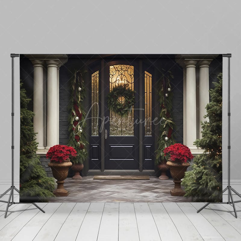 Aperturee - Aperturee Christmas Vibe Villa Decoration Holiday Backdrop