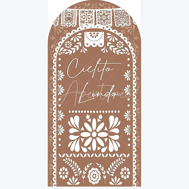 Aperturee - Aperturee Cielito Lindo Boho Wedding Arch Sweetie Baby Shower Backdrop Decor Floral Photo Background for Ceremony