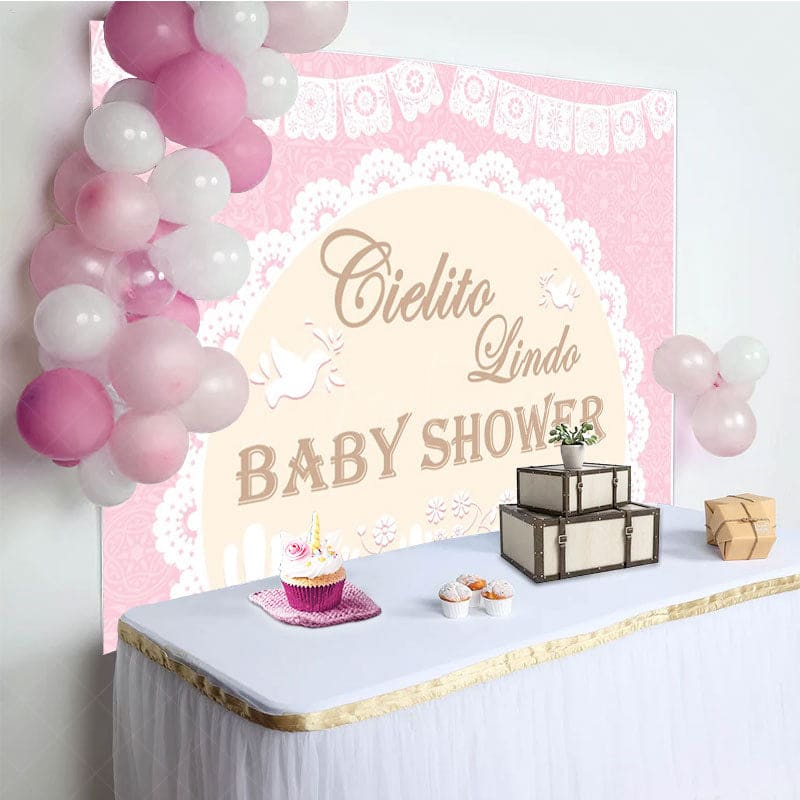 Aperturee - Aperturee Cielito Lindo Dove Mexico Girl Baby Shower Backdrop