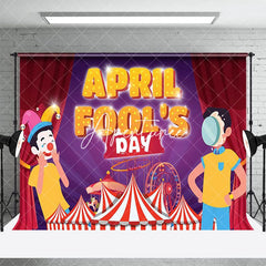 Aperturee - Aperturee Circus Curtain Stage Crown April Fools Day Backdrop