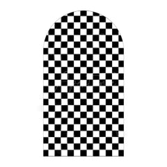 Aperturee - Aperturee Classic Checkered Pattern Arch Backdrop Crisp Grid Patterns With Clean Lines Elegant Party Decorations