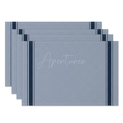 Aperturee - Aperturee Classic Minimalist Solid Color Placemats Set of 4 for Modern Farmhouse Kitchen and Everyday Dining Table