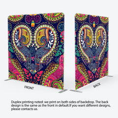 Aperturee - Aperturee Classic Paisley Flower Pattern Backdrop For Decoration
