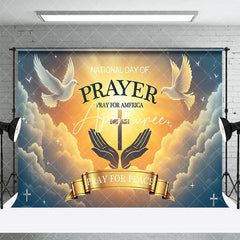 Aperturee - Aperturee Cloud Holy Light Pigeon National Prayer Day Backdrop
