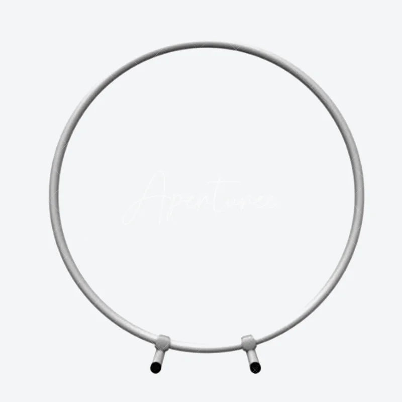 Aperturee - Aperturee Collapsible Tabletop Hoop Stand Silver Round Arch Frame Stand for Party Decor