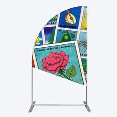 Aperturee - Aperturee Color Mexican Lottery Card Birthday Half Moon Arch Backdrop