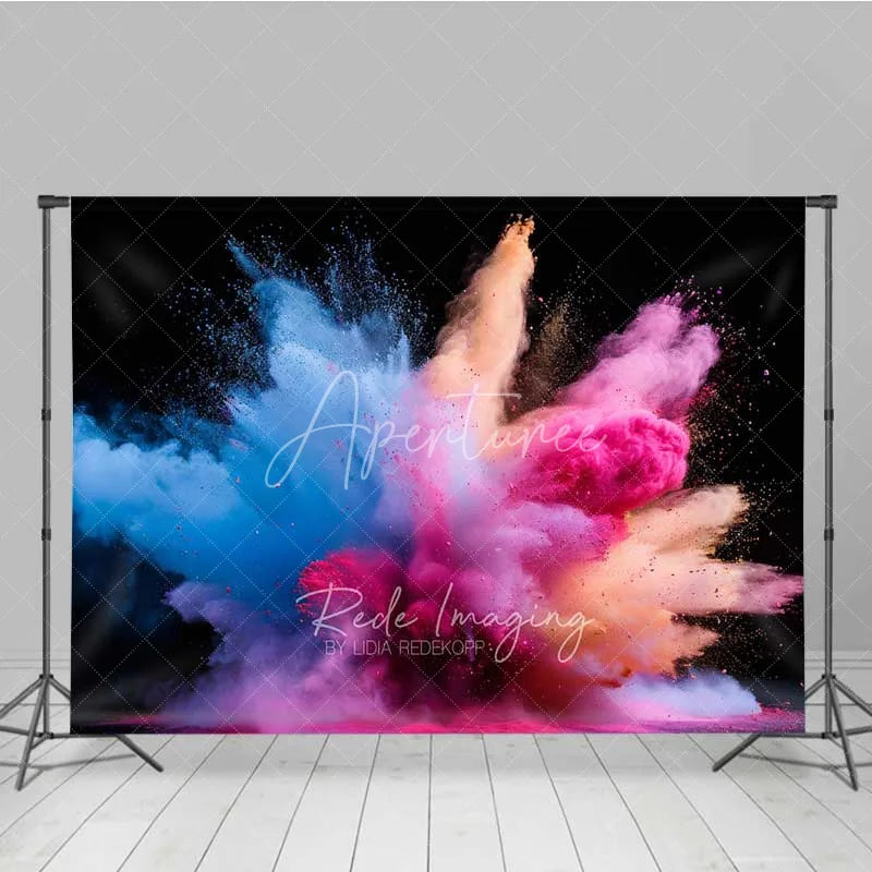 Aperturee - Aperturee Color Powder Explosion Backdrop Abstract Splash Art Photography Background Holi Festival Smoke Photo Prop