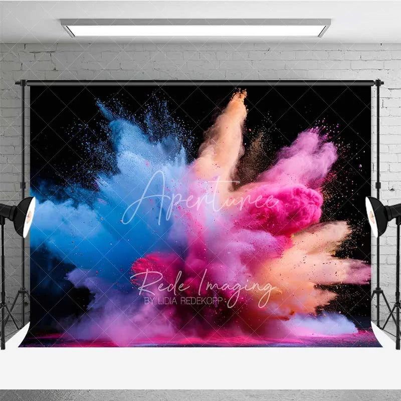 Aperturee - Aperturee Color Powder Explosion Backdrop Abstract Splash Art Photography Background Holi Festival Smoke Photo Prop