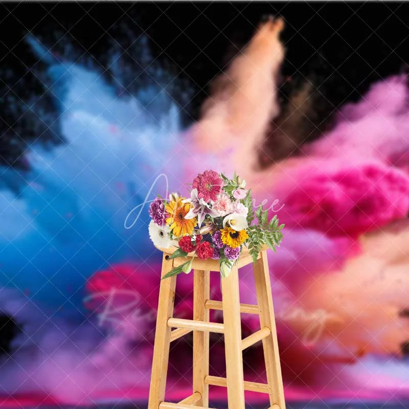 Aperturee - Aperturee Color Powder Explosion Backdrop Abstract Splash Art Photography Background Holi Festival Smoke Photo Prop