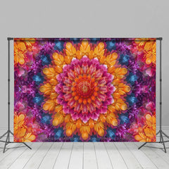 Aperturee - Aperturee Colorful Artistic Mandala Flower Fine Art Backdrop
