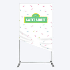 Aperturee - Aperturee Colorful Candy Sweet Street Birthday Rectangle Backdrop