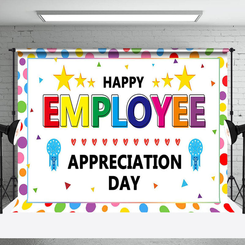 Aperturee - Aperturee Colorful Dot Happy Employee Appreciation Day Backdrop