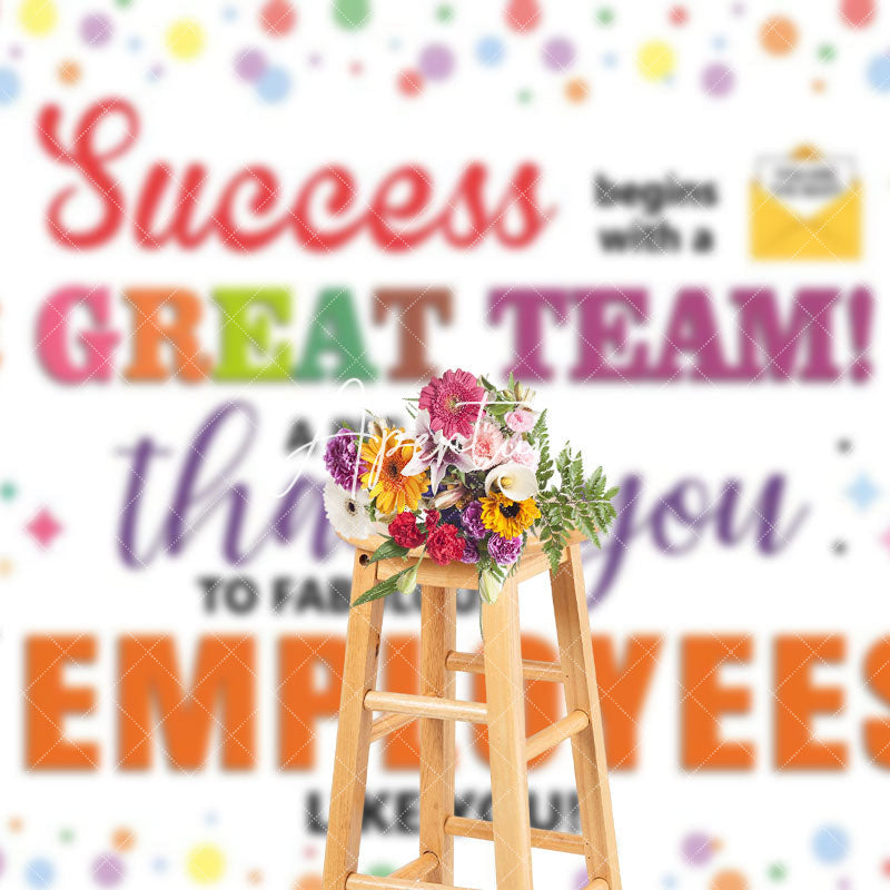 Aperturee - Aperturee Colorful Dots Employee Appreciation Day Backdrop