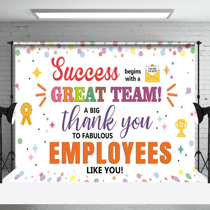 Aperturee - Aperturee Colorful Dots Employee Appreciation Day Backdrop